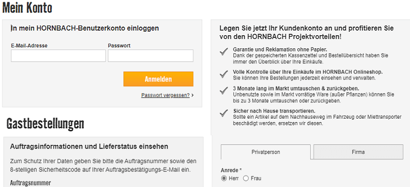 hornbach online 